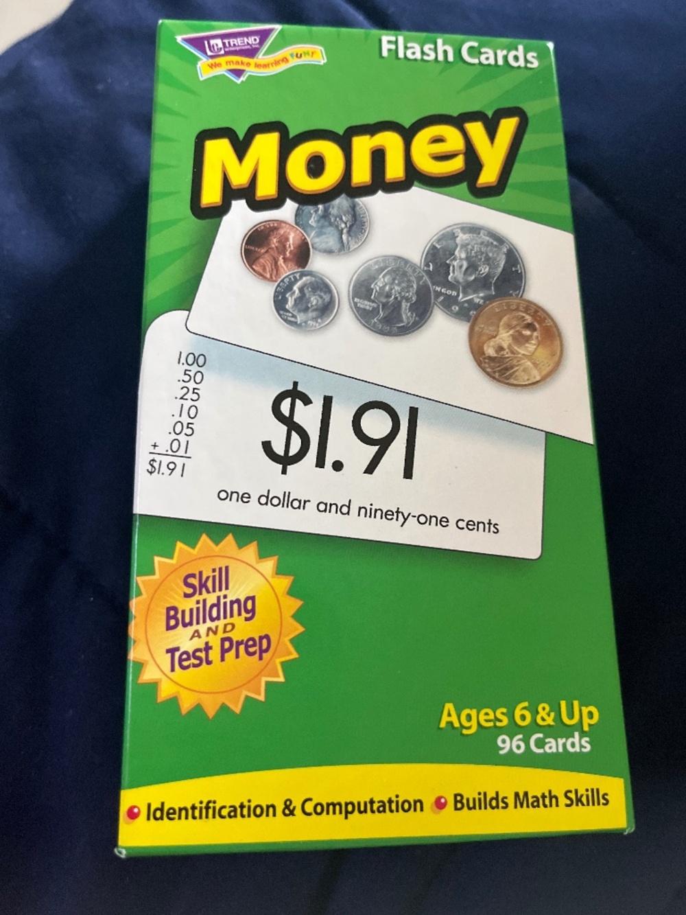 Flash cards Money age 6 and up